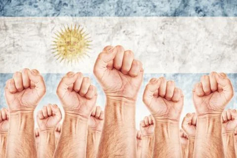 Argentina labour movement, workers union strike Stock Illustration