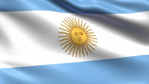 Argentina Looping Flag 4K Stock Footage 107180768