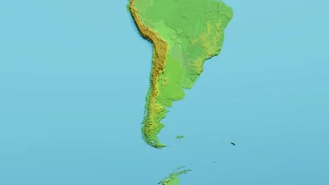 Argentina Map 3D animated with Borders Stock-Footage 348510559