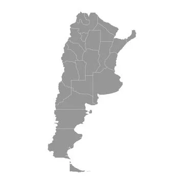 Argentina map with administrative divisions. Vector illustration. Stock Illustration