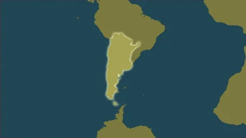 Argentina map - extract. Glow. Pattern. Stock Footage 147399369
