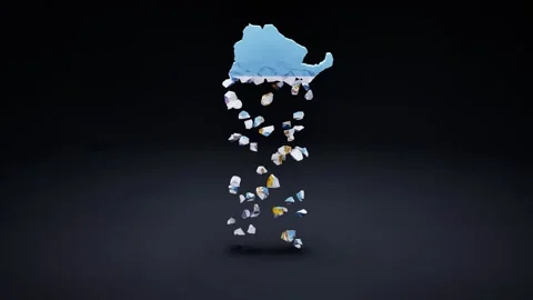 Argentina Map With Flag Stock Footage 323783528