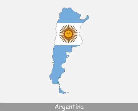 Argentina Map Flag Stock Illustration