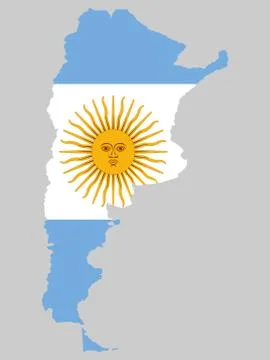 Argentina map flag Vector illustration 스톡 일러스트