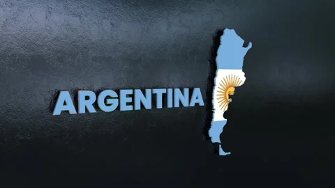 Argentina Map Stock Footage 280480907