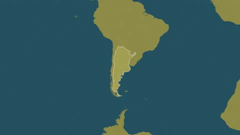 Argentina map - glide. Border. Pattern. Video stock 147403032