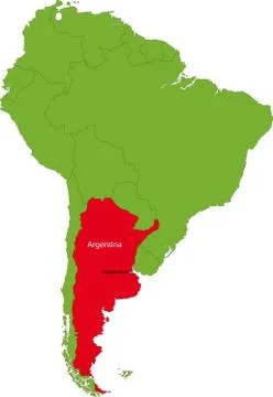 Argentina map Stock Illustration