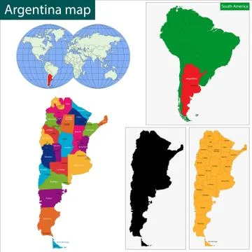 Argentina map Stock Illustration