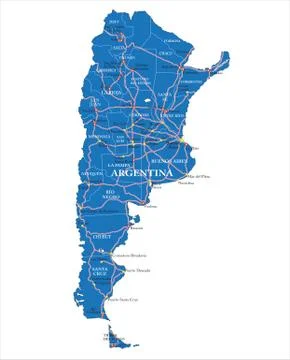 Argentina map Stock Illustration