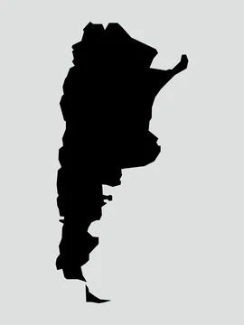 Argentina map isolated on white background. Stock Illustration