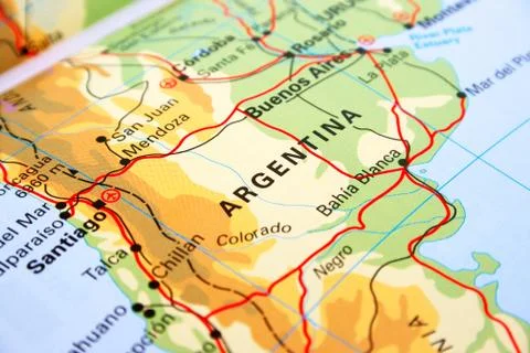 Argentina map Stock Photos