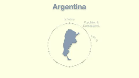 Argentina MAP revealingmotion graphics data elements Stock Footage 339863047