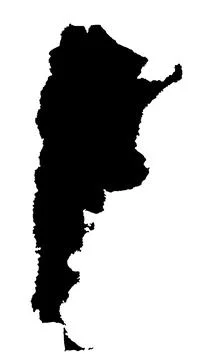 Argentina map silhouette vector isolated Stock Illustration