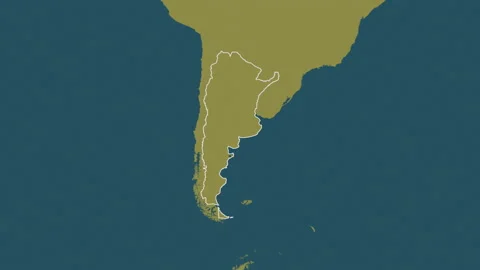 Argentina map - solid. Border. Pattern. Video stock 147406969