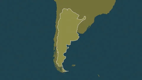 Argentina map - solid. Border. Pattern. Labels Stock Footage 320176429