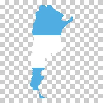 Argentina map symbol shape, travel web flat concept icon vector illustration Stockillustratie