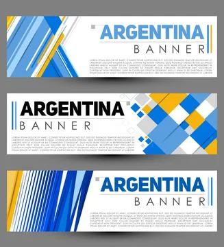 Argentina modern banner template vector set design Stock Illustration