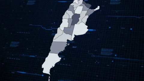 Argentina network map Stock Footage 87977533