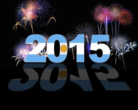 Argentina, new year 2015. Stock Illustration