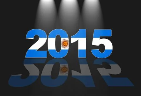 Argentina, new year 2015. Stock Illustration