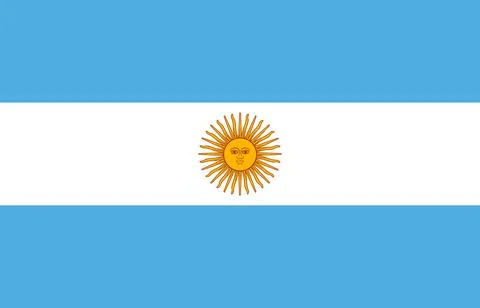 Argentina official flag vector. Correct proportion Stock Illustration