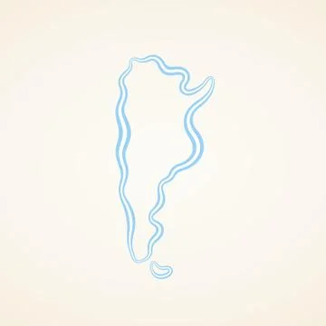 Argentina - Outline Map Illustrazione stock