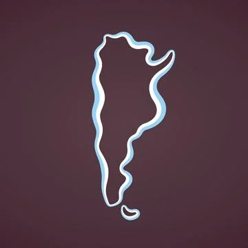 Argentina - Outline Map Illustrazione stock