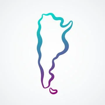 Argentina - Outline Map Stock Illustration