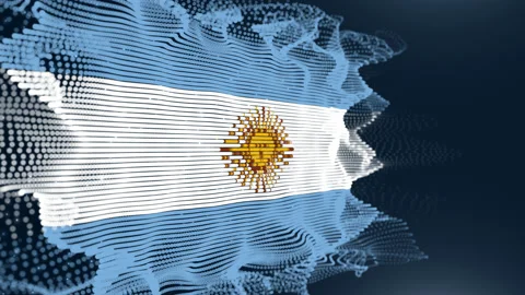Argentina Particle Flag Stock Footage 177395348