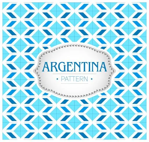 Argentina pattern, Background texture and emblem Stock Illustration