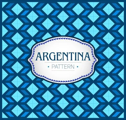 Argentina pattern, Background texture and emblem Stock Illustration