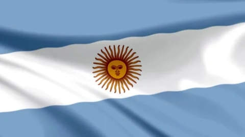 Argentina Realistic Flag Waving Animation Background Footage in 4K Stock Footage 340279727