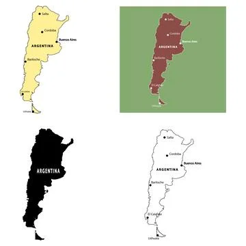 Argentina region map Stock Illustration