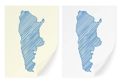 Argentina scribble map Illustrazione stock