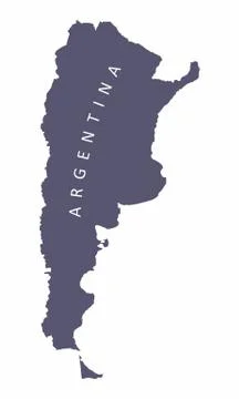 Argentina silhouette map Stock Illustration
