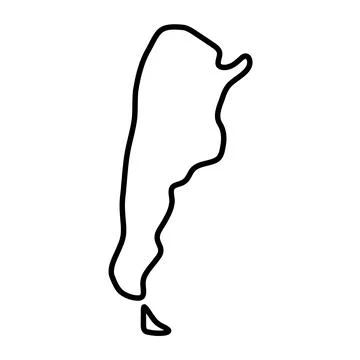 Argentina simplified vector outline map 스톡 일러스트