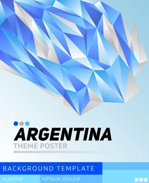 Argentina theme modern poster, vector template Stock Illustration