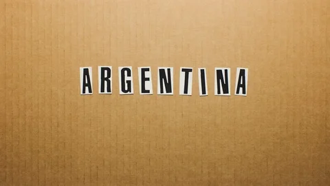 Argentina title stopmotion opener Stock Footage 102444107