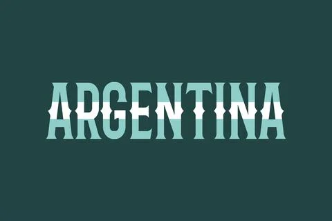 Argentina typography text vector design Stock Illustration