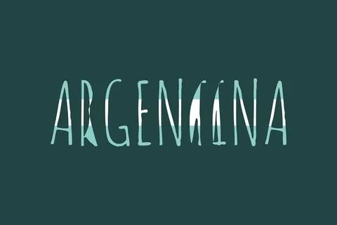 Argentina typography text vector design Illustrazione stock