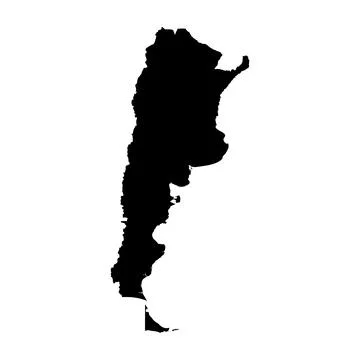 Argentina vector map silhouette Stock Illustration