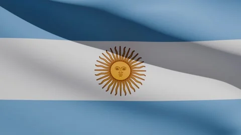 Argentina Waving Flag 4K Stock Footage 339687870