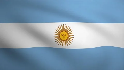 Argentina Waving Flag Background Animation. Looping seamless 3D animation. .. Stock Footage 229073496