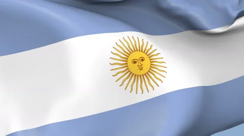 Argentina Waving Flag Background Loop Stock Footage 64220287