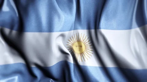 Argentina WAVING FLAG Stock Footage 321015721