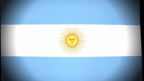 Argentina waving flag. Seamless loop Stock Footage 223056011