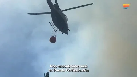 Argentina: Wildfires burn over 2,000 hectares in Argentina's Chubut Vídeo Stock 326037211