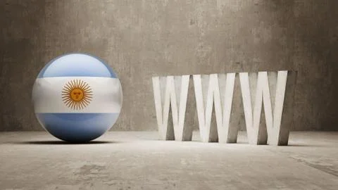 Argentina. WWW Concept. Stock Illustration