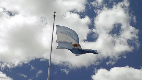 Argentinan flag in slowmotion Stock-Footage 71259668