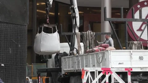 Argentina's construction activity falls 4.1% in June, Buenos Aires, AR - 07 Aug  Stock-Footage 341704760